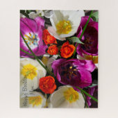 Puzzle Joyeuse maman d'anniversaire. (Vertical)