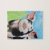 Puzzle Joyeuse peinture de petit cochon (Horizontal)