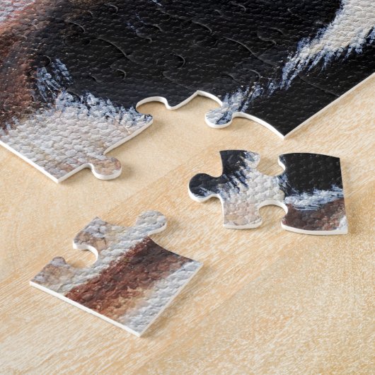 Puzzle Joyeuse peinture de petit cochon (Côté)