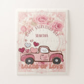 Puzzle Joyeuse Saint-Valentin Camion Chargements d'Amour  (Vertical)