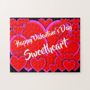 Puzzle Joyeuse Saint-Valentin Chéri Coeurs Romantiques