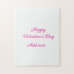 Puzzle Joyeuse Saint-Valentin texte rose nom message