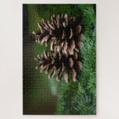 Puzzle Joyeuses Fêtes de Pine Cone (Vertical)