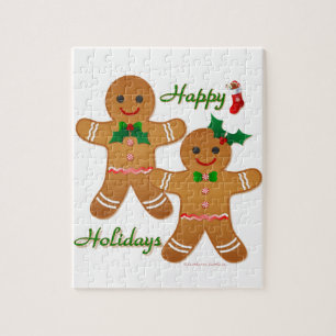 Puzzle Joyeuses fêtes Gingerbread Man Boy Girl