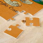 Puzzle Joyeuses fêtes Noël Père Noël Chat (Côté)