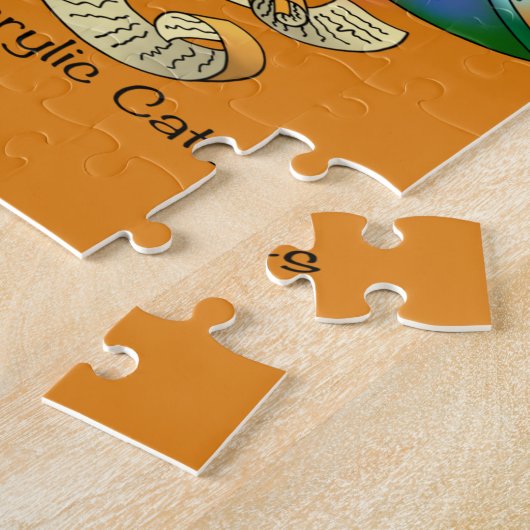 Puzzle Joyeuses fêtes Noël Père Noël Chat (Côté)