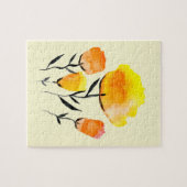 Puzzle Joyeuses fleurs orange et jaune (Horizontal)
