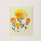 Puzzle Joyeuses fleurs orange et jaune (Vertical)