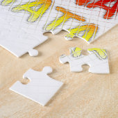 Puzzle Joyeuses Pâques : Conception de texte artistique H (Côté)