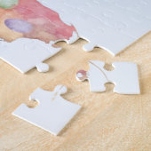 Puzzle Joyeuses Pâques de Floride Pastel Eggs et Lapin (Côté)