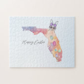 Puzzle Joyeuses Pâques de Floride Pastel Eggs et Lapin (Horizontal)