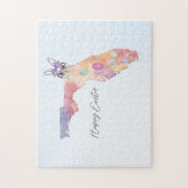 Puzzle Joyeuses Pâques de Floride Pastel Eggs et Lapin (Vertical)