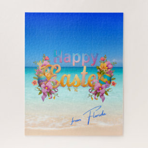 Puzzle Joyeuses Pâques de la Plage Tropicale de Floride