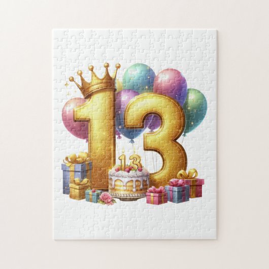 Puzzle Joyeux 13e anniversaire (Vertical)