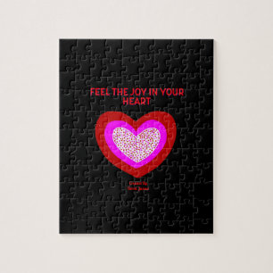 Puzzle joyeux 20,3 cm X 25,4 cm de coeur