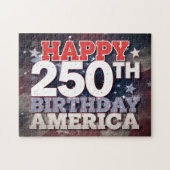 Puzzle Joyeux 250e Anniversaire Drapeau Patriotique Améri (Horizontal)