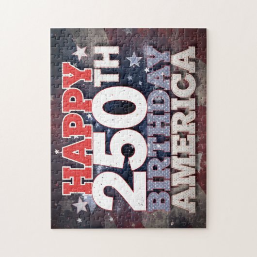 Puzzle Joyeux 250e Anniversaire Drapeau Patriotique Améri (Vertical)