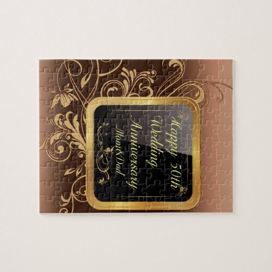 Puzzle Joyeux 50e anniversaire Mariage Semelle multiprodu (Horizontal)