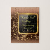 Puzzle Joyeux 50e anniversaire Mariage Semelle multiprodu (Vertical)