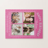 Puzzle Joyeux Anniversaire 4 Photo Collage Meilleur Ami R (Horizontal)