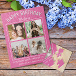 Puzzle Joyeux Anniversaire 4 Photo Collage Meilleur Ami R<br><div class="desc">Puzzle photo unique pour la fille d'anniversaire personnalisée avec 4 photos et voeux d'anniversaire.</div>