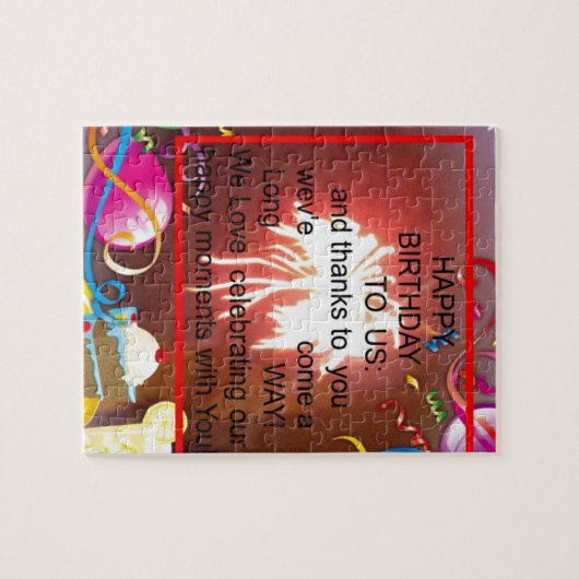 Puzzle Joyeux anniversaire à nous Art Imprimer (Horizontal)