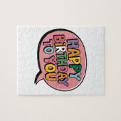 Puzzle Joyeux Anniversaire Bulle (Horizontal)