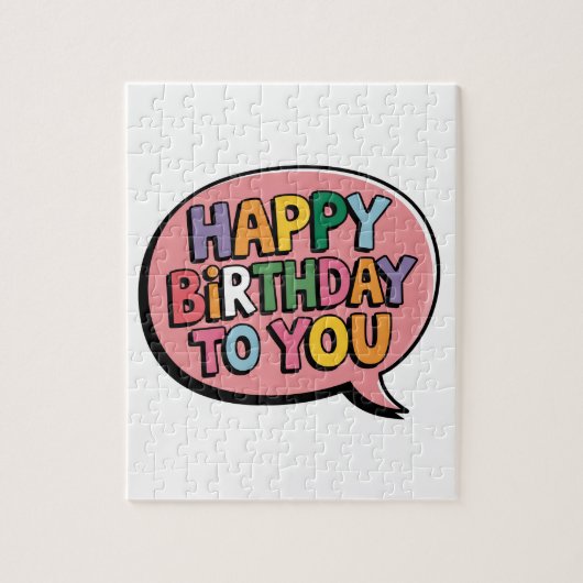 Puzzle Joyeux Anniversaire Bulle (Vertical)