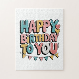 Puzzle Joyeux Anniversaire Bulles