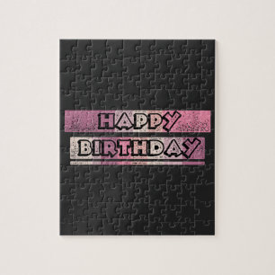 Puzzle joyeux anniversaire coloré