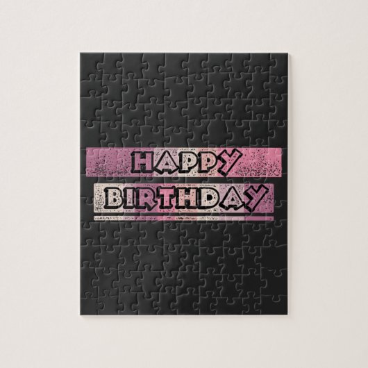 Puzzle joyeux anniversaire coloré (Vertical)