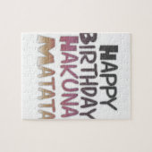 Puzzle Joyeux anniversaire de Hakuna Matata Design (Horizontal)