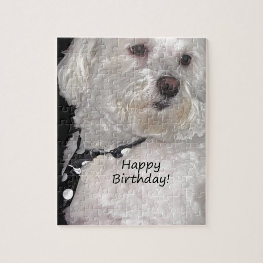 Puzzle Joyeux anniversaire de Havanese (Vertical)