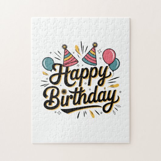 Puzzle Joyeux Anniversaire Festif (Vertical)