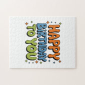 Puzzle Joyeux Anniversaire Groovy (Horizontal)