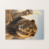 Puzzle Joyeux Anniversaire Lion - Félicitations -  (Horizontal)