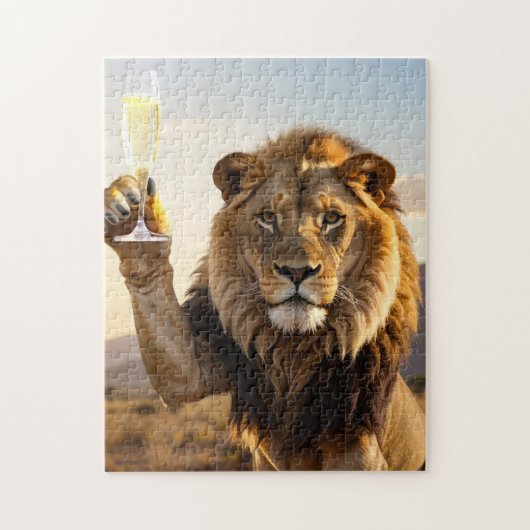 Puzzle Joyeux Anniversaire Lion - Félicitations -  (Vertical)