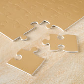 Puzzle Joyeux anniversaire or blanc 10 ans nom date (Côté)