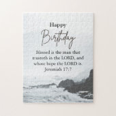 Puzzle Joyeux Anniversaire Papa Texte Scripturaire Océan (Vertical)