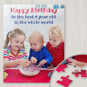 Puzzle Joyeux Anniversaire Photo Personnalisé d'Enfants