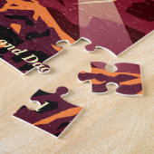 Puzzle Joyeux anniversaire Rocket Space Universe Amusant (Côté)