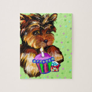 Puzzle Joyeux anniversaire YORKIE POO