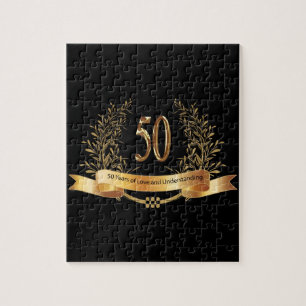 Puzzle Joyeux cadeau du cinquantième Mariage