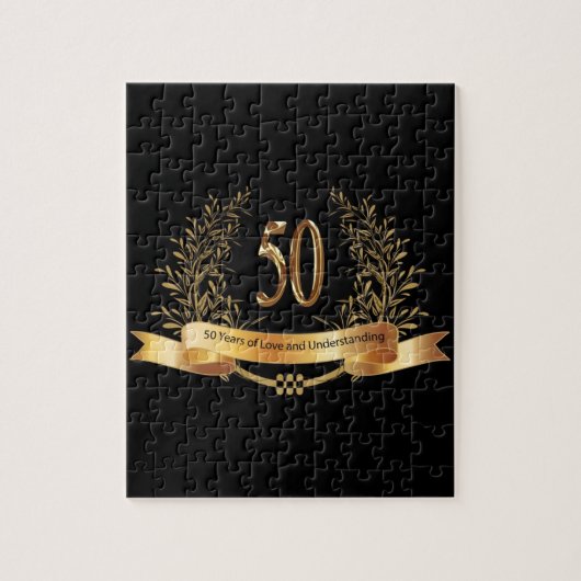 Puzzle Joyeux cadeau du cinquantième Mariage (Vertical)