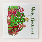 Puzzle Joyeux Cadeaux De Noël Autour De L'Arbre (Horizontal)