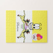 Puzzle Joyeux Cupcake de vache d'anniversaire (Horizontal)