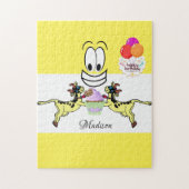 Puzzle Joyeux Cupcake de vache d'anniversaire (Vertical)