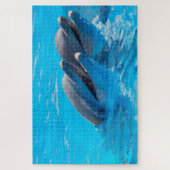 Puzzle Joyeux dauphins dans l'eau (Vertical)