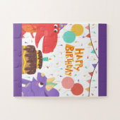 Puzzle Joyeux dinosaures d'anniversaire (Horizontal)