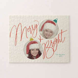 Puzzle Joyeux et brillant script et ornements photo desig